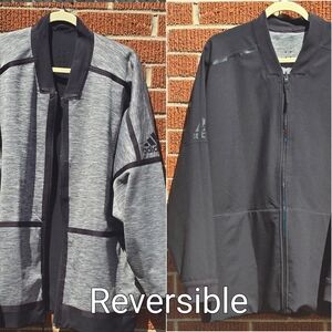 Adidas Dual-Sided Jacket in Gray and Black XL